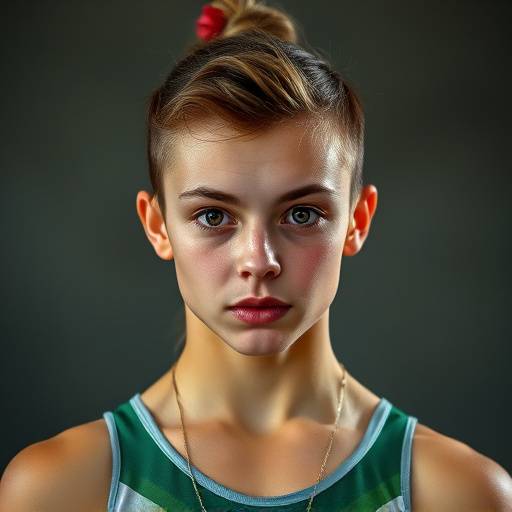 Portrait of a determined Irish gymnast
